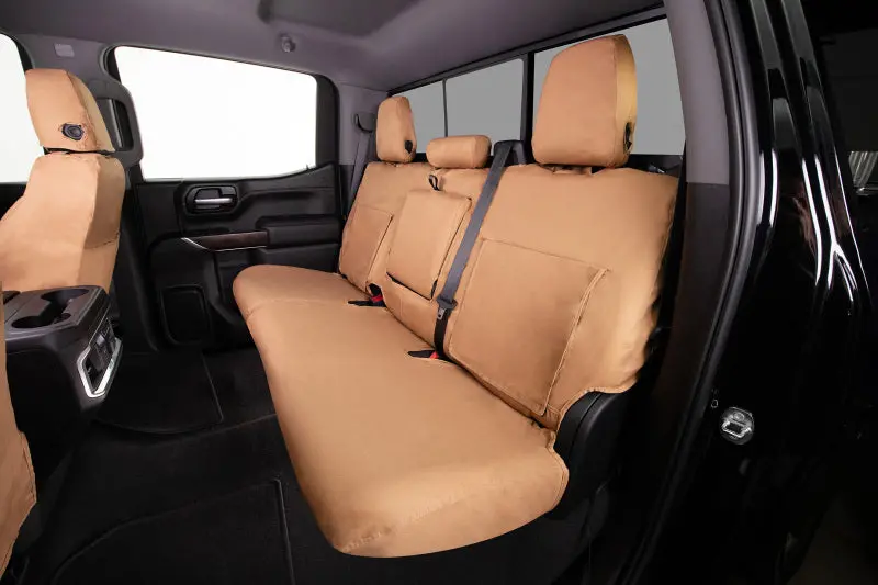 Covercraft Seatsaver Custom Second-Row Seat Covers For 2011–2024 Jeep Grand Cherokee – Polycotton Blend, Tan Finish 1