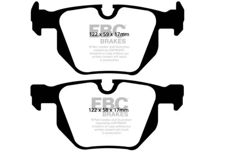Ebc Greenstuff Rear Brake Pads For 2004–2010 Bmw 525I (E60) 3.0L Manual Transmission Models 1