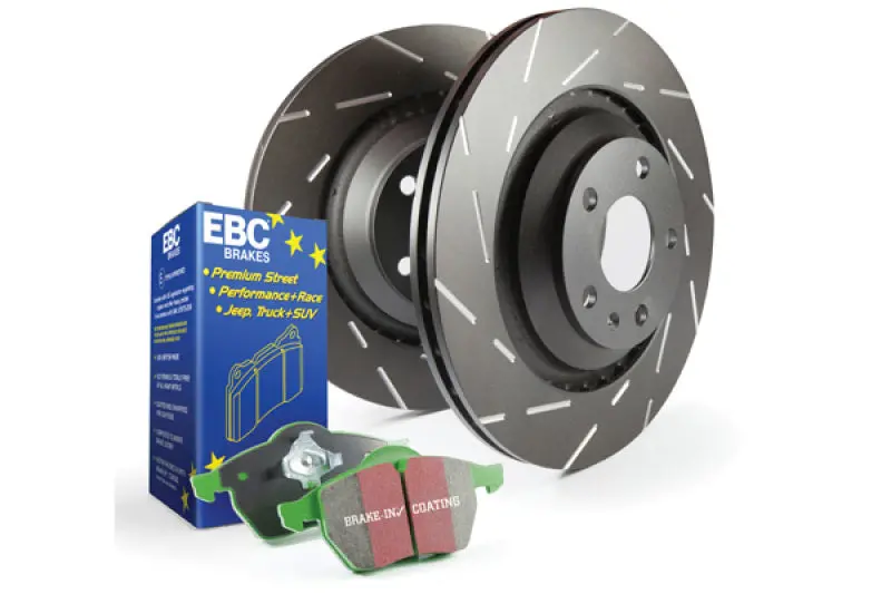 Ebc S2 Brake Kit: Greenstuff Pads + Usr Drilled & Slotted Rotors 1