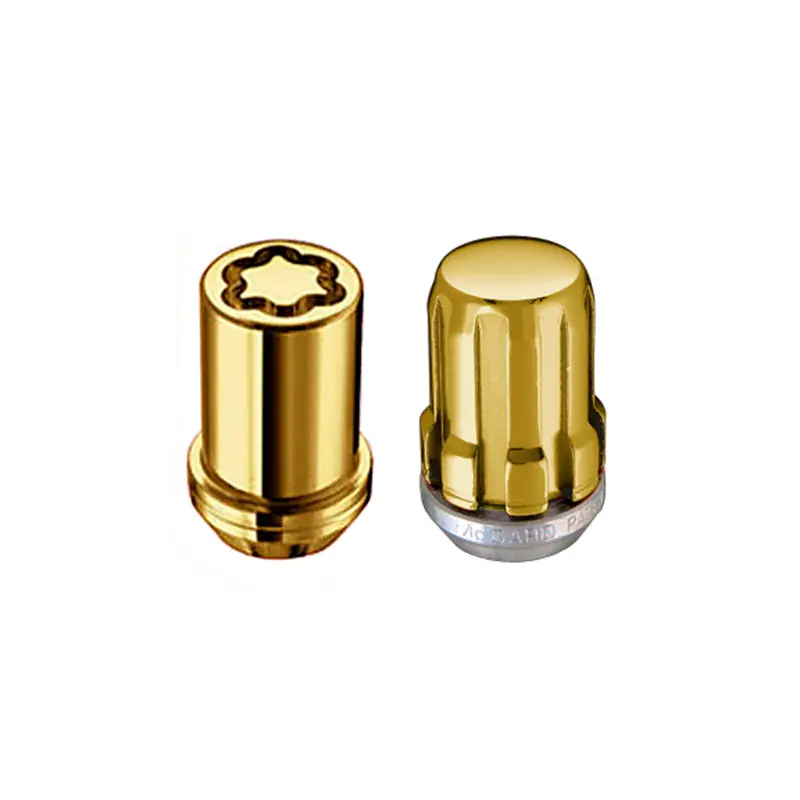 Mcgard Gold Spline Drive Wheel Lock Kit – 4-Lug, Cone Seat, M12×1.25, 13/16″ Hex 1