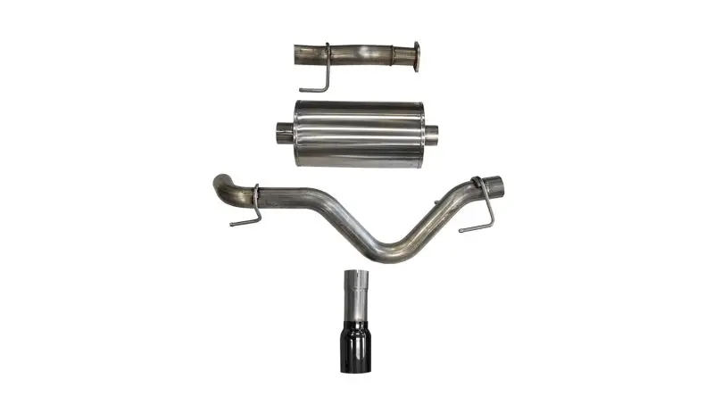 Corsa Sport Cat-Back Exhaust For 2016–2018 Toyota Tacoma (3.5L V6, Double Cab, 5-Foot Bed) – Single Exit With Black Tip 1