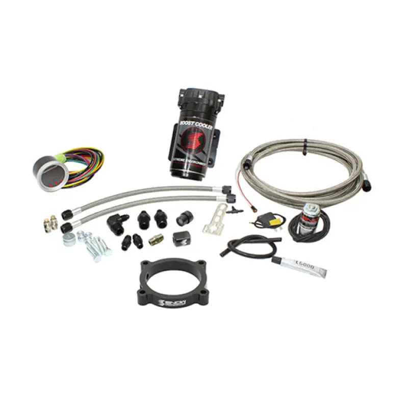 Snow Performance Stage 2 Boost Cooler & Water Injection Kit For 2011–2017 Mustang – Stainless Lines, 4An Fittings 1