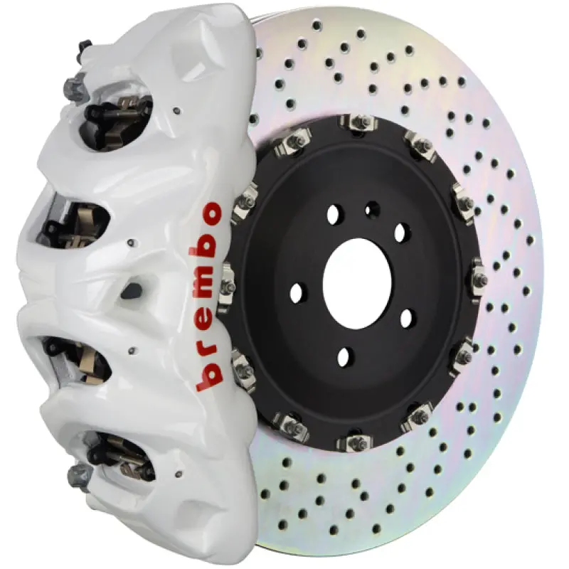 Brembo Gt Big Brake Kit For 2015–2023 Ford Mustang (Gt/V6/Ecoboost) – Front, 380X34Mm Drilled Two-Piece Rotors, 6-Piston Calipers 1