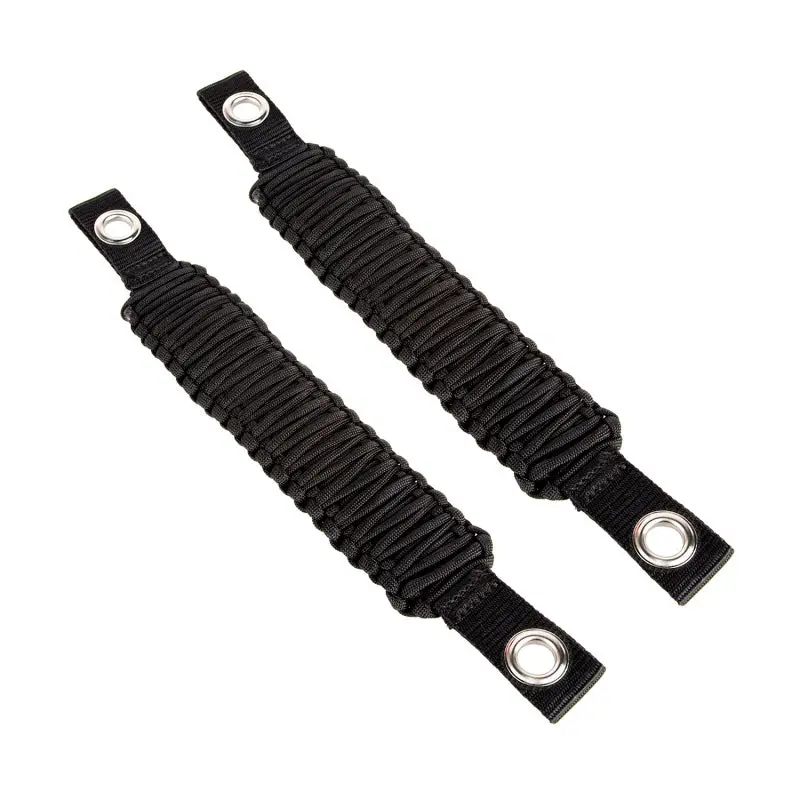Rugged Ridge Paracord A-Pillar/Seat Mnt Hdle Black 07-18 Jeep Wrangler Jk 1
