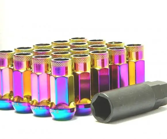 Wheel Mate Muteki Sr48 Red Open-End Lug Nuts – 12X1.50 Thread, 48Mm Length 1