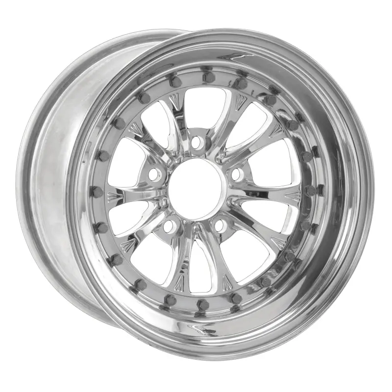 Weld Vitesse 15X8 Polished Aluminum Wheel – 5X4.5 Bolt Pattern, 5.5" Backspace, Non-Beadlock Design 1