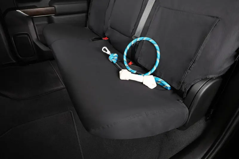 Covercraft Seatsaver Custom Second-Row Seat Covers For 2016–2024 Nissan Titan – Polycotton Fabric, Charcoal Color 1
