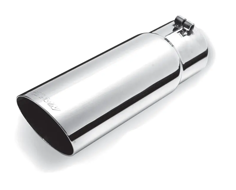 Gibson Stainless Steel Round Single-Wall Exhaust Tip — 3.5" Od, 2.75" Inlet, 12" Length 1