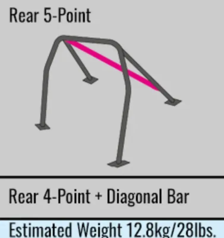 Cusco D1 Chromoly Roll Cage – Blue Finish, 2-Seat, 5-Point Design For 2008–2014 Subaru Impreza Sti 1