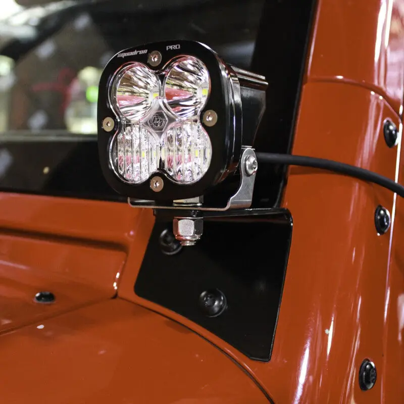 Baja Designs 07-18 Jeep Wrangler Jk Squadron Pro Spot A-Pillar Kit Led Light Pods - White 1