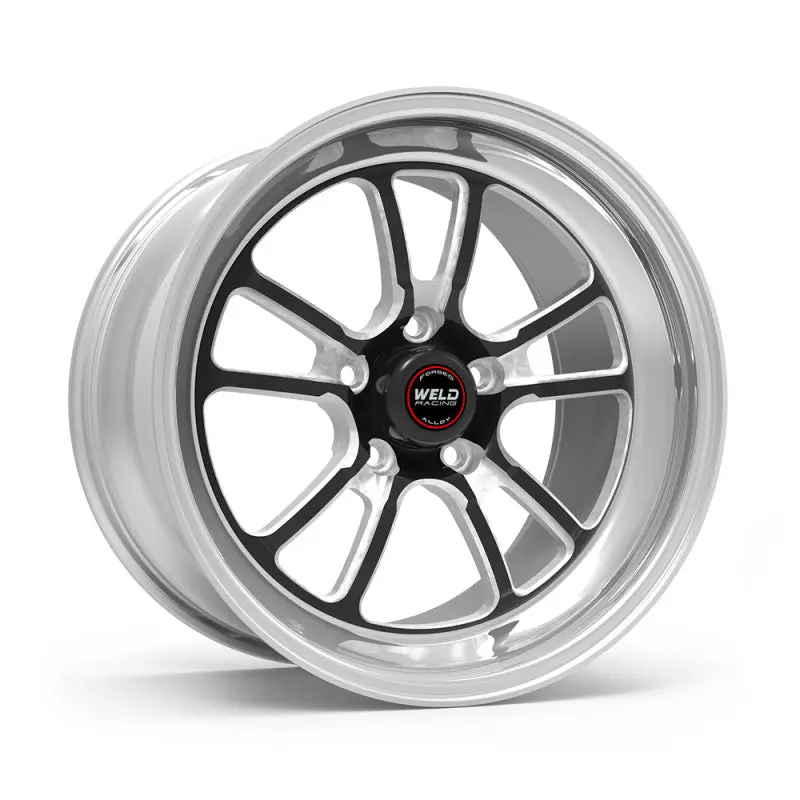Weld S70 Rt-S 17X10 Black Center / Polished Shell Wheel – 5X120.65 Bolt Pattern, 8.3" Backspace 1