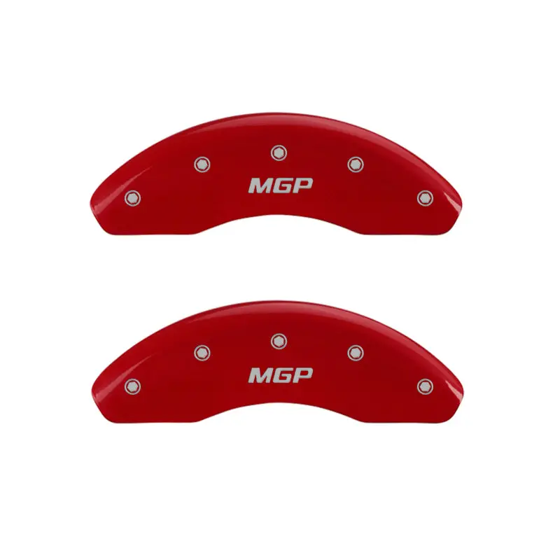 Mgp Engraved Front Caliper Covers – Red Finish With Silver Accents 1