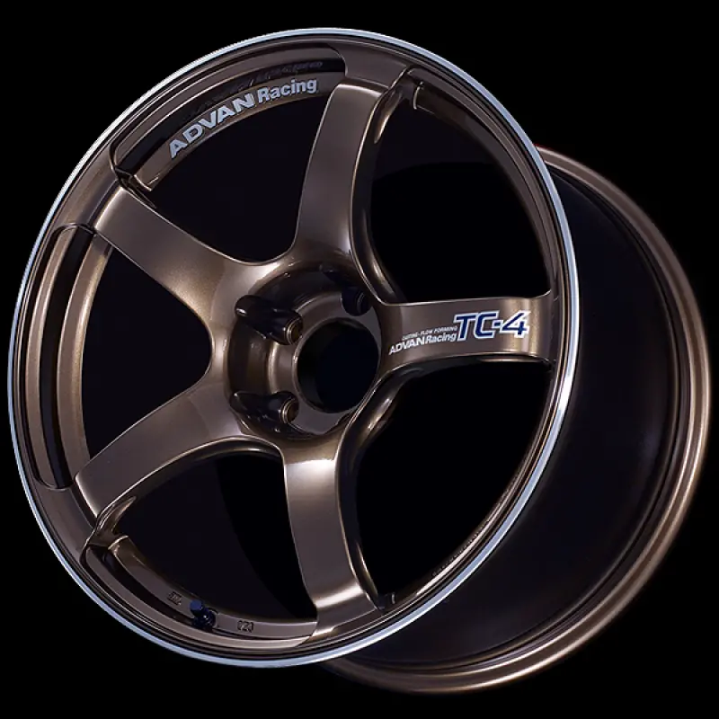Advan Tc4 Forged Alloy Wheel – 16X6.5", +37Mm Offset, 4X100 Pcd, 63Mm Hub Bore, Umber Bronze Metallic With Ring 1