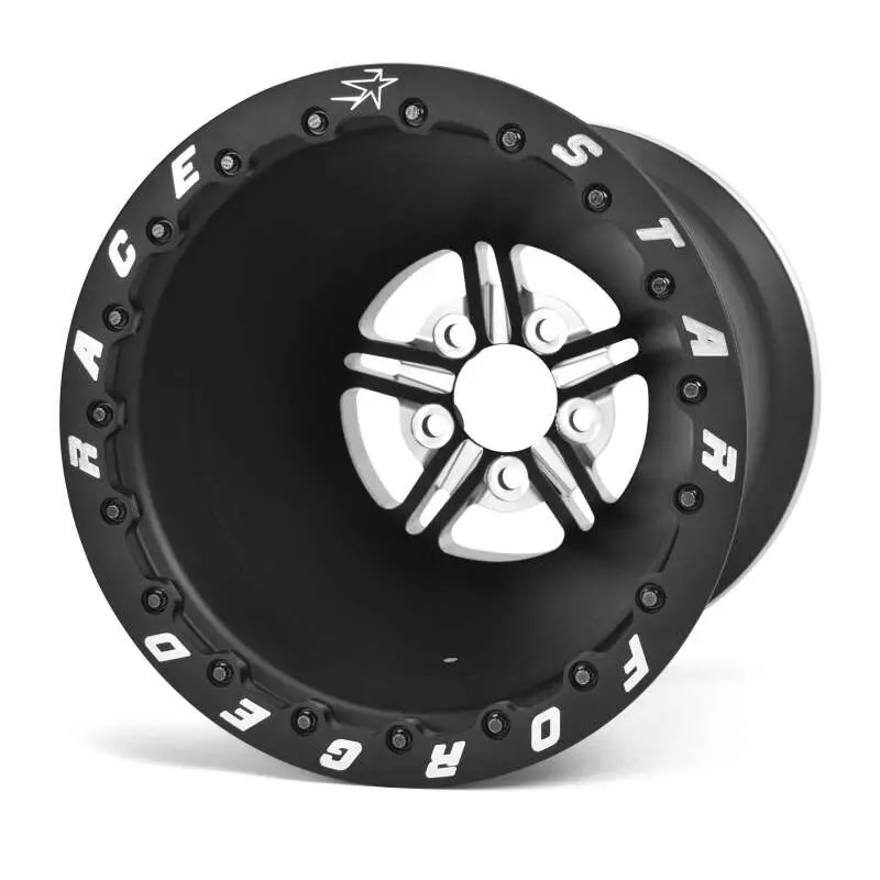 Race Star 63 Pro Forged 15X14 Black Anodized/Machined Wheel For 5X4.75 & 5X5 Bolt Patterns 1