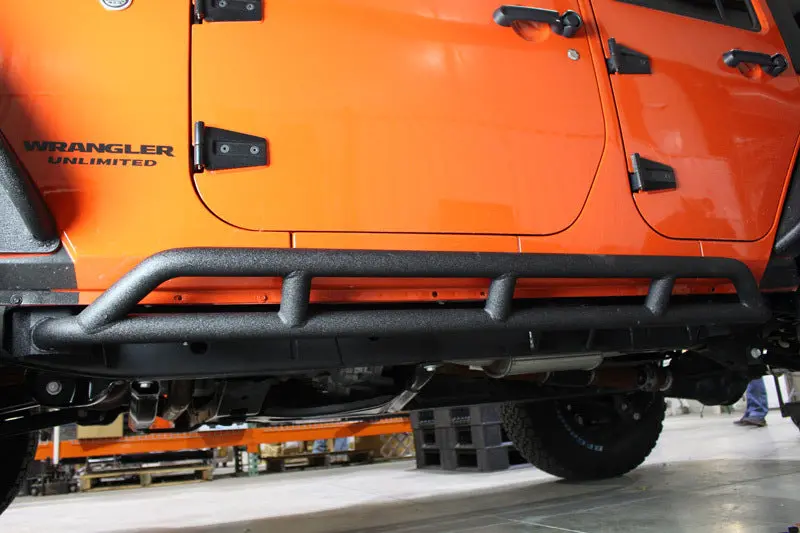 Fishbone Offroad 07-18 Jeep Jk 2 Door Wrangler Jk Steel Rock Sliders - Blk Textured Powdercoat 1