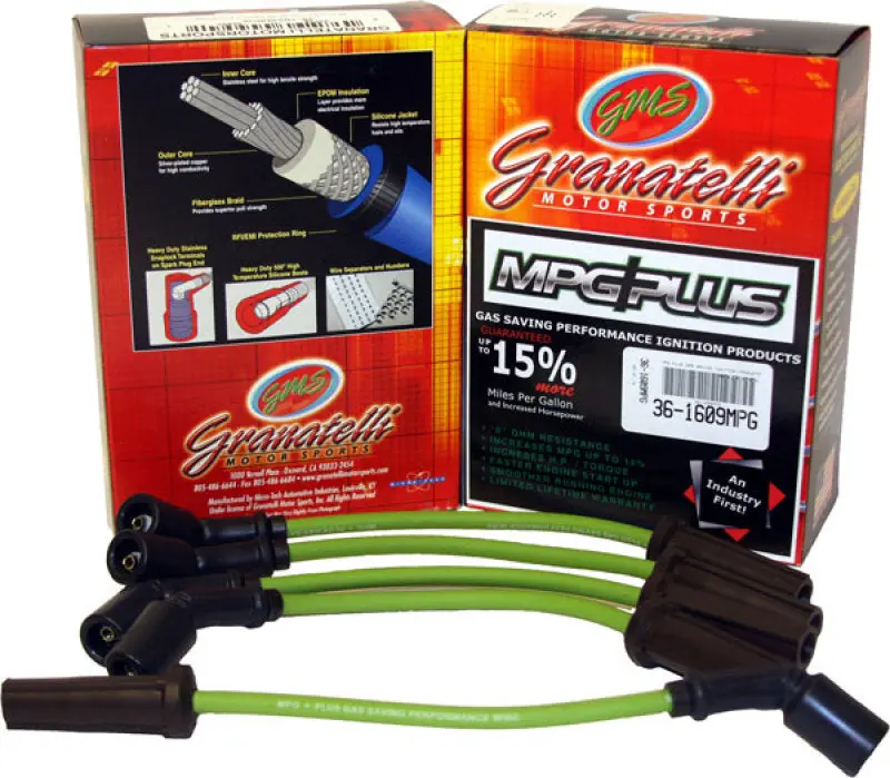 Granatelli Mpg Plus Ignition Wire Set For 1980 Dodge Challenger & Charger With 1.6L Four-Cylinder Engine 1