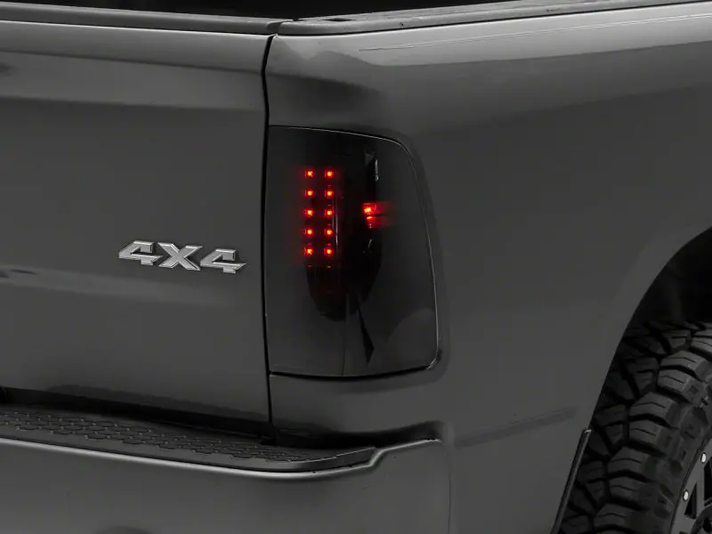 Raxiom Axial Series Led Tail Lights For 2009–2018 Dodge Ram 1500/2500/3500 – Black Housing, Smoked Lens 1
