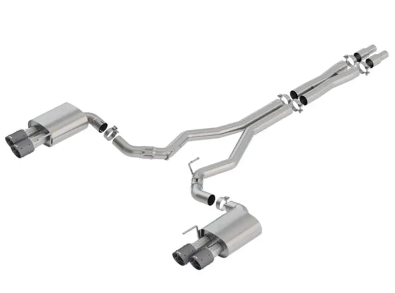 Borla 2018 Ford Mustang Gt 5.0L At/Mt (W/O Valves) Atak 3In Cat-Back Exhaust W/Carbon Fiber Tips 1