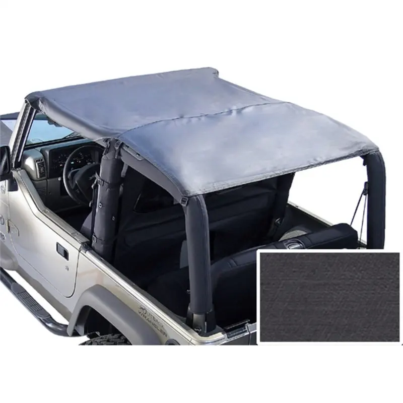 Rugged Ridge Roll Bar Top Cover For 1976–1986 Jeep Cj-7 & 1987–1991 Jeep Wrangler Yj – Black Denim 1