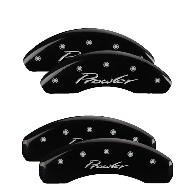 Mgp Engraved Caliper Covers – Front & Rear, Prowler Black Finish With Silver Accent 1