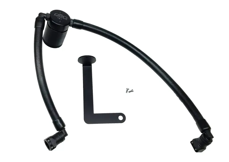 J&L 10-19 Ford Flex Ecoboost V6 Passenger Side Oil Separator 3.0 - Black Anodized 1