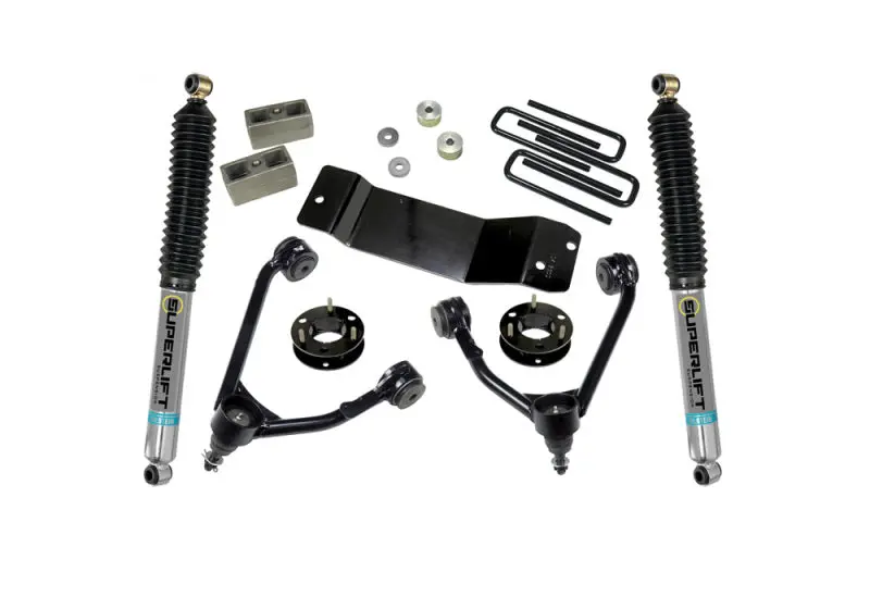 Superlift 3.5-Inch Lift Kit For 2014–2018 Chevy Silverado 1500 4Wd – Includes Aluminum/Steel Control Arms & Bilstein Rear Shocks 1