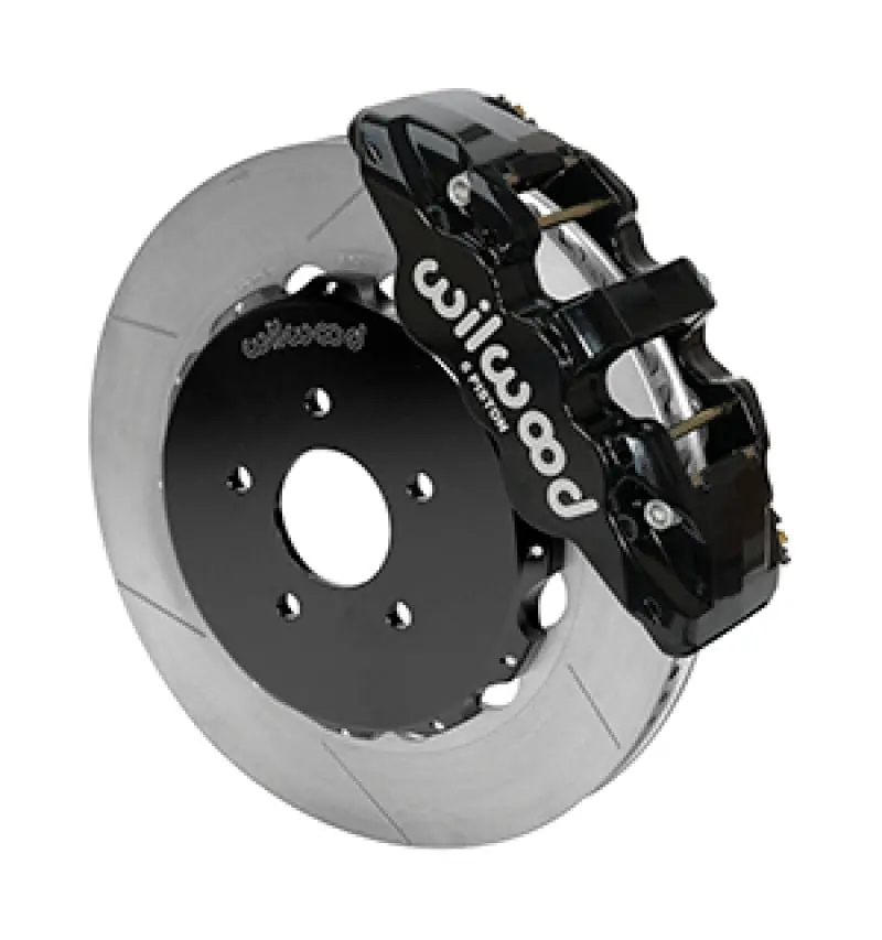 Wilwood Aero6 Big Brake Front Kit For 2009–2013 Nissan 370Z & G37 – Slotted Rotors, Black Calipers 1