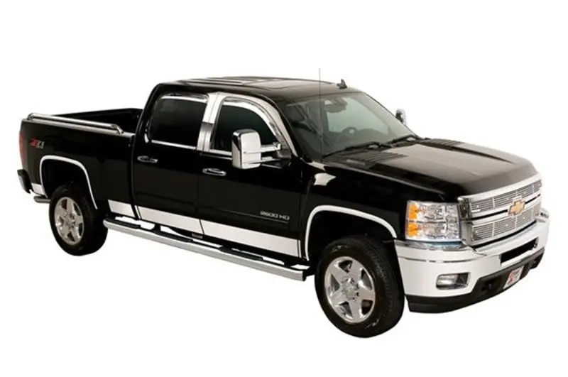 Putco Stainless Steel Rocker Panel Trim – 6″ Wide, 12-Piece Set For 2007–2013 Gmc Sierra Regular Cab (6.5′ Short Box) 1