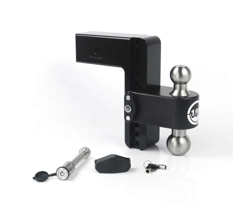 Weigh Safe Ws180 8-Inch Drop Receiver Hitch With 3-Inch Shank – 10,000 Lb Gtw / 21,000 Lb Tw Capacity, Black Cerakote Finish 1