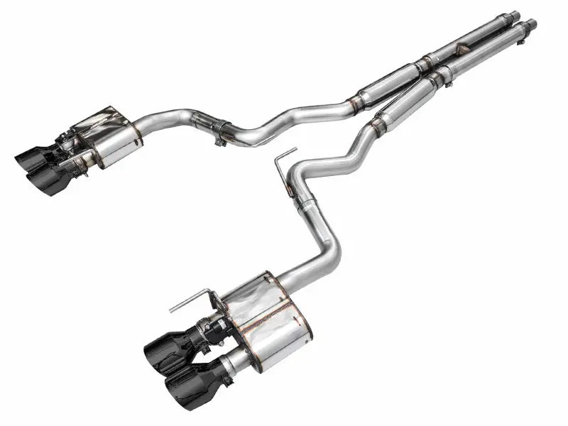 Awe 2024 Mustang Gt S650 Cat-Back Exhaust System With Quad Diamond Black Tips 1